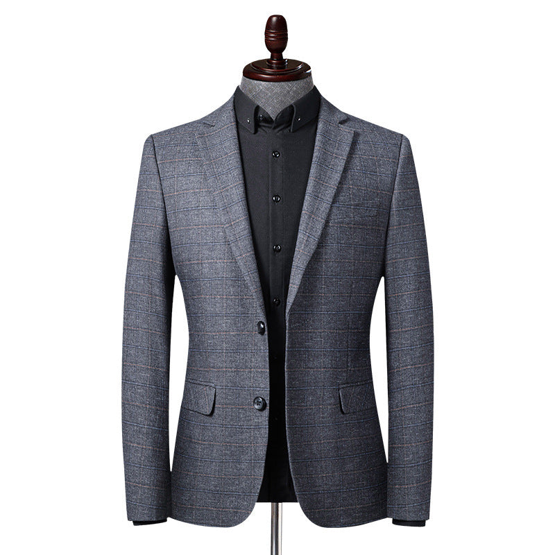 Non-iron plaid suit