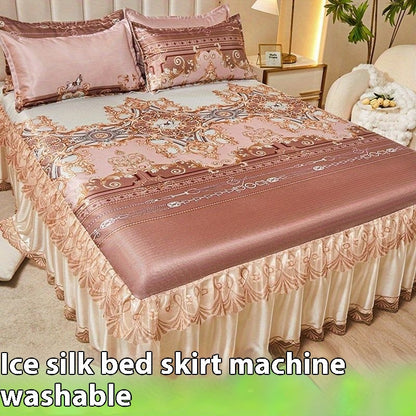 French Skirt Style Ice Silk Washed Cotton Cooling Mat