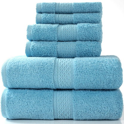 Home Simple Cotton Absorbent Towel Bath Towel 6-Piece Set