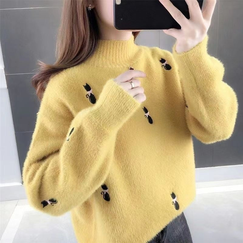 Waterproof Mink Velvet High Sense Women's Sweater Autumn And Winter New