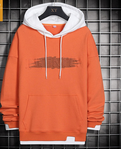 Hooded European And American Letter Shadow Pullover
