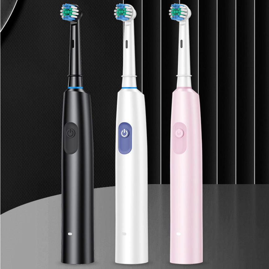 Household USB Charging Rotating Round Head Electric Toothbrush