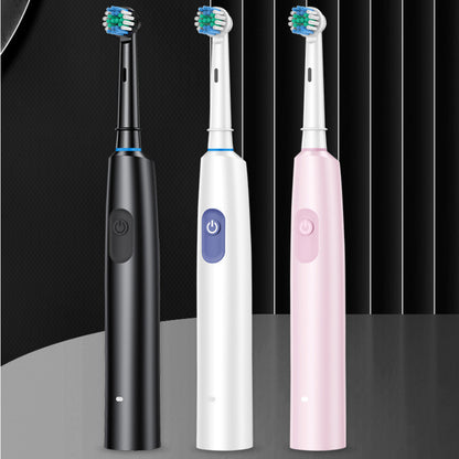 Household USB Charging Rotating Round Head Electric Toothbrush