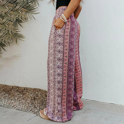 Women's New Ethnic Print Long Pants