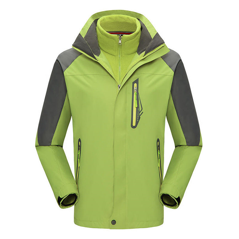 Winter Fleece-lined Thickened Three-in-one Shell Jacket Outdoor Windproof Waterproof Mountaineering Suit