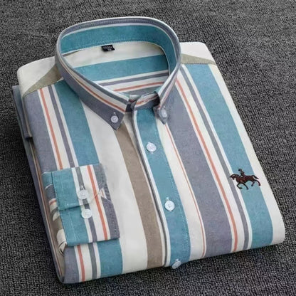 Pure Cotton Men's Shirt, Oxford Fabric Casual Shirt