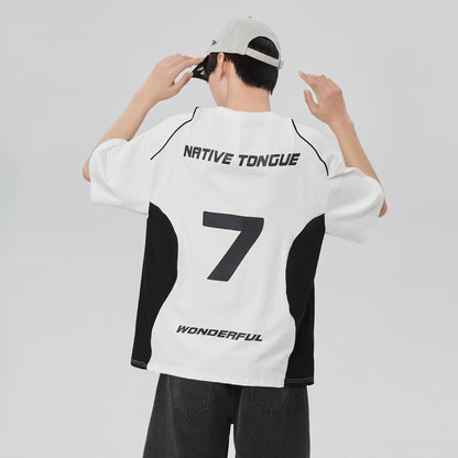 Street Men's Short Sleeve Loose Exercise T-shirt