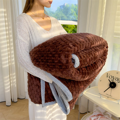 Angora Wool Thickened Roman Pattern Sofa Blanket