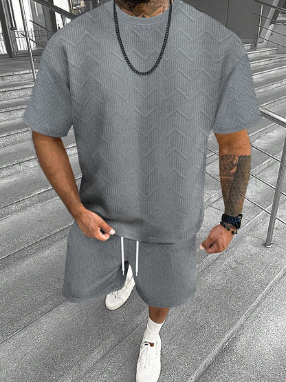 Men's Short Sleeve Shorts Simple Comfortable Cool Suit