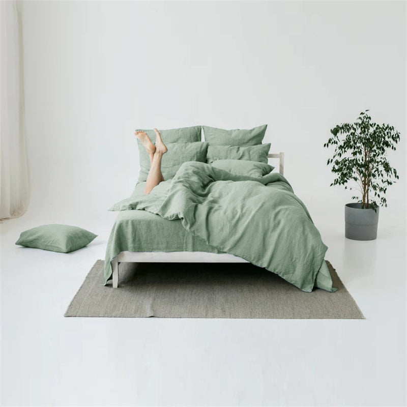 Minimalist Nordic Style Linen Four Piece Set