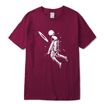 New Short Sleeve Top T-Shirt Spaceman Print