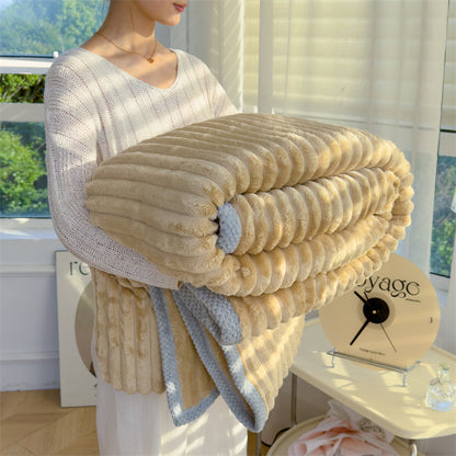 Angora Wool Thickened Roman Pattern Sofa Blanket
