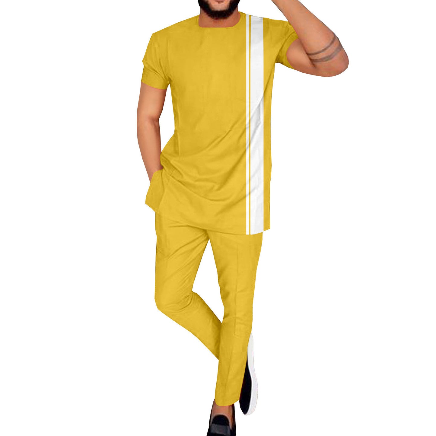 Ethnic Printing Batik Cotton Men's Casual Set