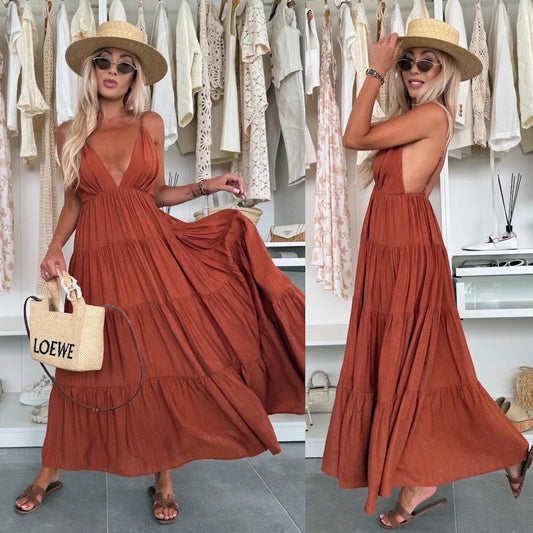 European And American Summer Sexy Fashion Suspenders Stitching Dress Women