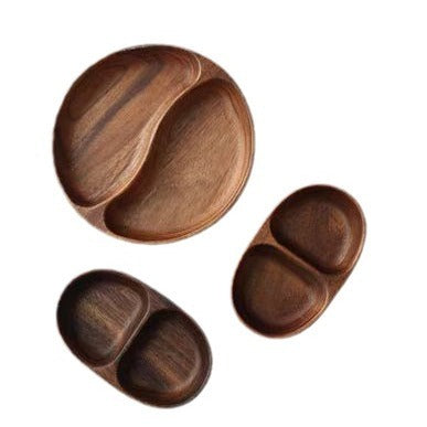 Simple Household Walnut Partitioned Fruit Tray