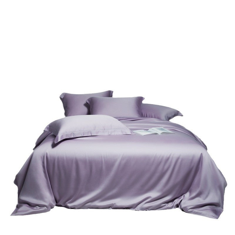 New Lyocell Lanjing Tencel Solid Color Series Summer Ice Silk Single Bed Sheet Quilt Cover