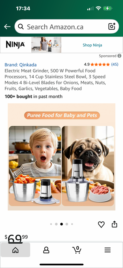 Household Electric Meat Grinder Kitchen High Power