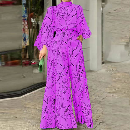 Elegant Striped New Print Jumpsuit For Women