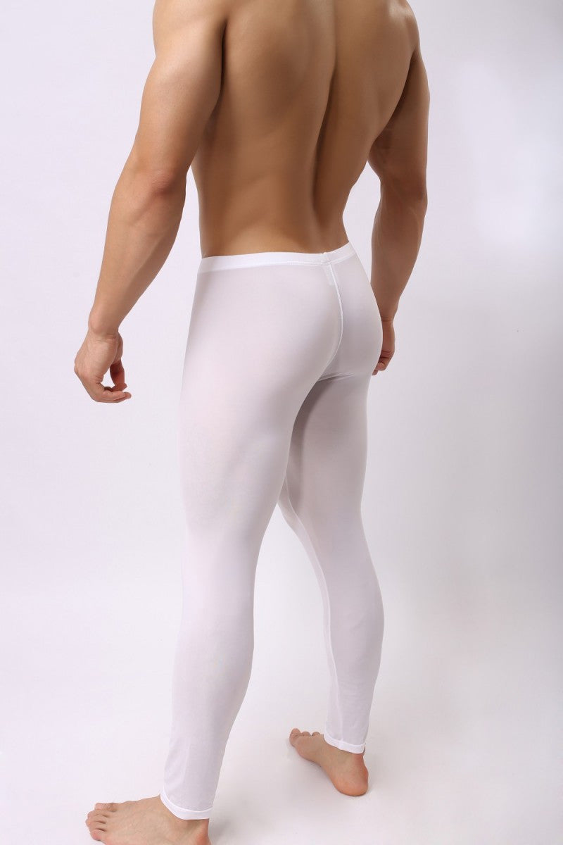 Men's Warm Ultra-thin Ice Silk Tight Home Pants