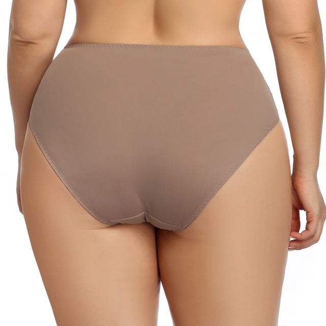 Women's high waist sexy cotton briefs
