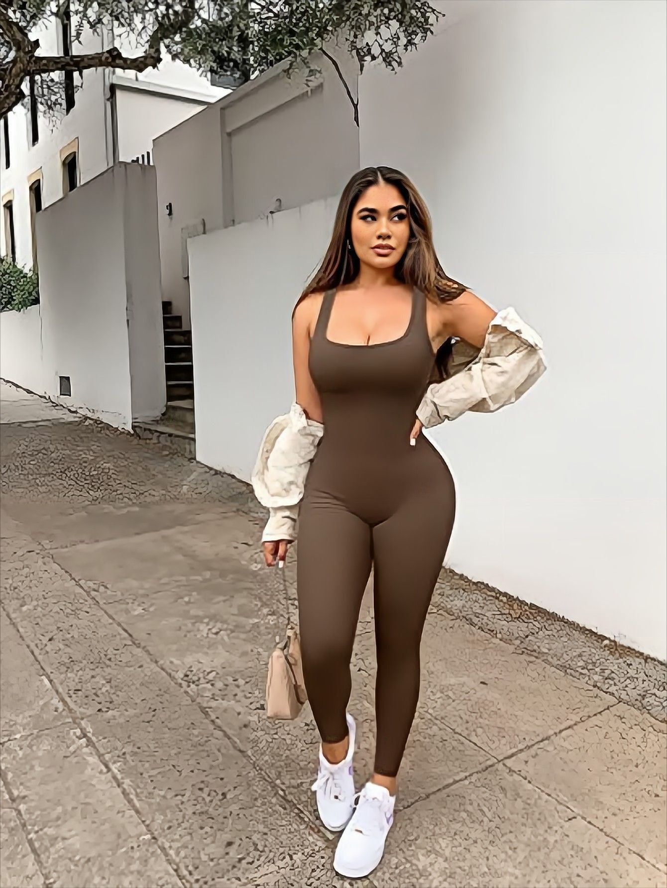 Sexy Tight Quick-drying Shoulder Strap Yoga Jumpsuit