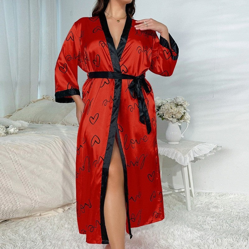 Plus Size Pajamas Women's Fashion Leisure Loose Printed Pajamas