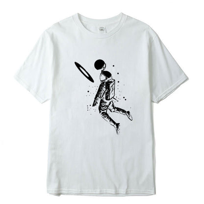 New Short Sleeve Top T-Shirt Spaceman Print