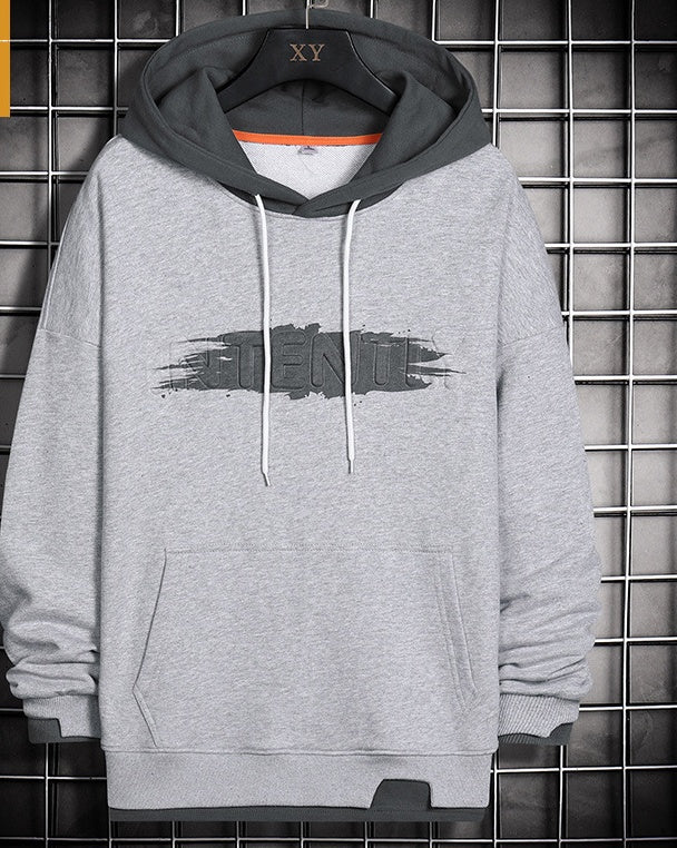 Hooded European And American Letter Shadow Pullover