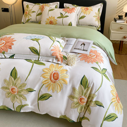 Cotton Four-piece Cotton Quilt Cover Bed Sheet Bedding
