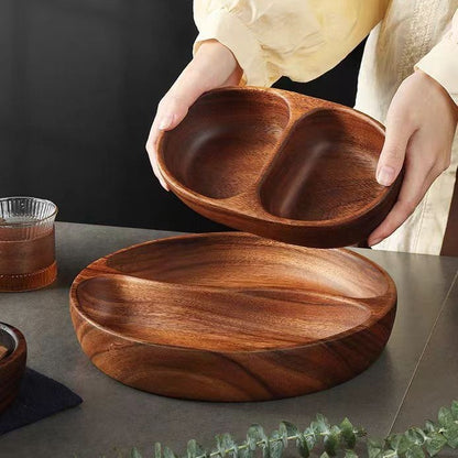 Simple Household Walnut Partitioned Fruit Tray