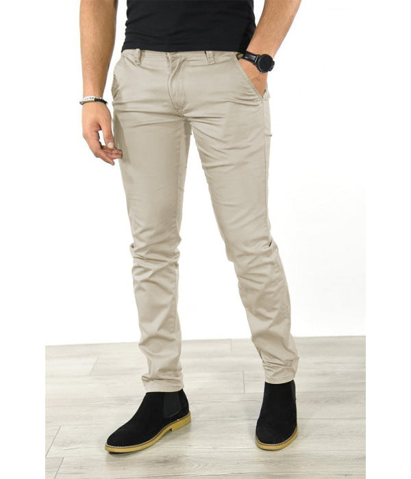 Daily Solid Color Men's New Casual Trousers