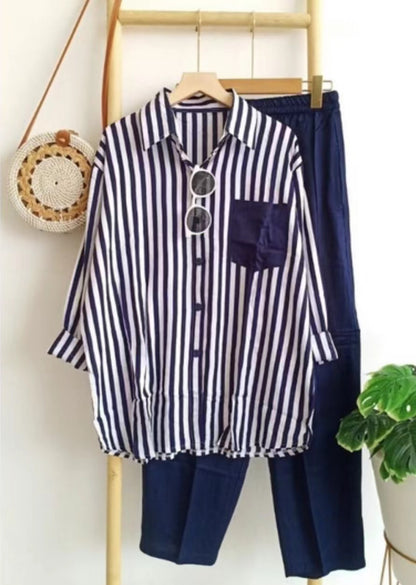 Women's Fashion New Striped Suit