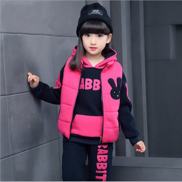 Plush sports suit for casual children's sweater