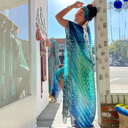 Women's Beach Vacation Loose Robe Sun Protection Blouse Smock