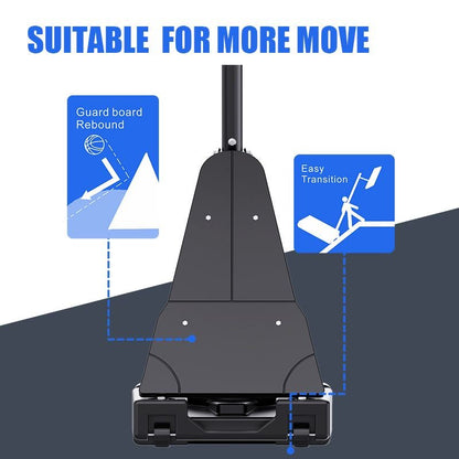 TotheCORE Basketball Stand 7.55-10.00 Ft Adjustable Portable Basketball Hoop & Goal PC Backplate, Large Base & Wheels