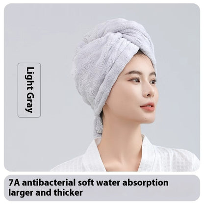 Bubble Velvet Wide Tail Hair-drying Quick-drying Towel Shower Cap