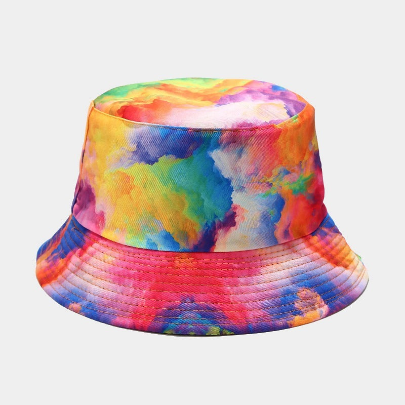 Summer Outdoor Tie-dyed Double-sided Sun Protection Hat