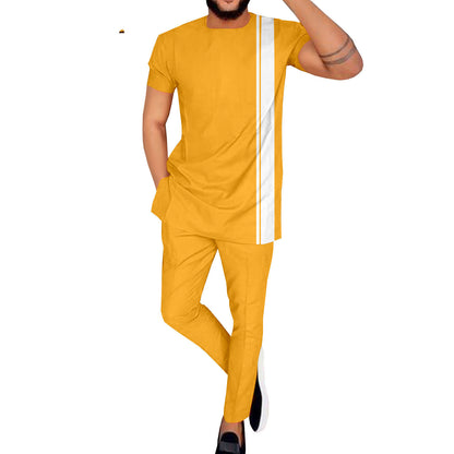 Ethnic Printing Batik Cotton Men's Casual Set