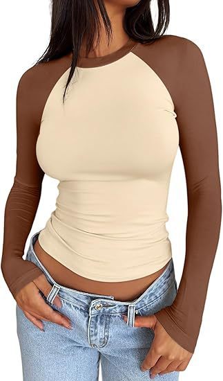 Hot Girl Slim-fit Stretch Color Matching Short Top