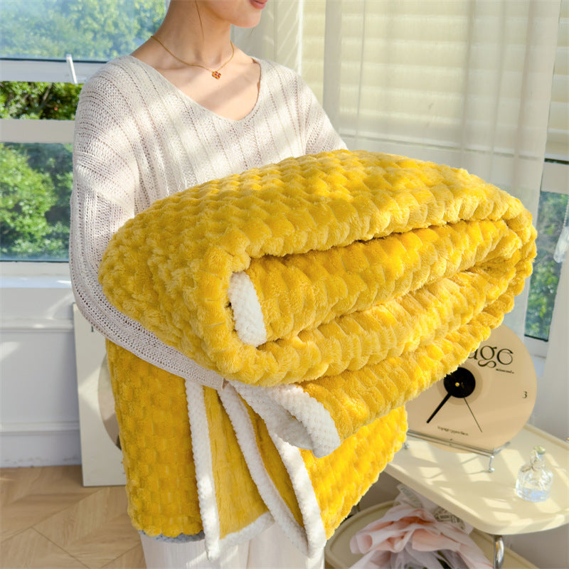 Angora Wool Thickened Roman Pattern Sofa Blanket