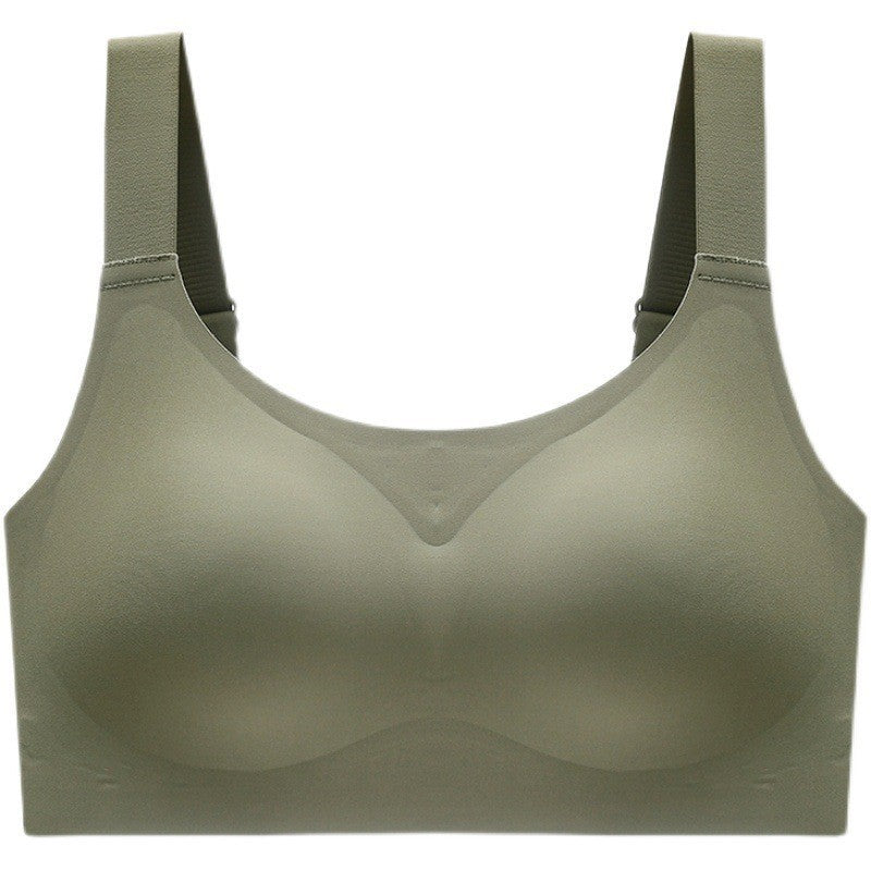 Women's Large Shoulder Strap Seamless Wireless Bra