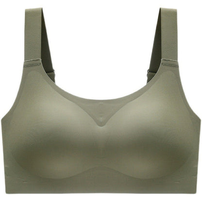 Women's Large Shoulder Strap Seamless Wireless Bra