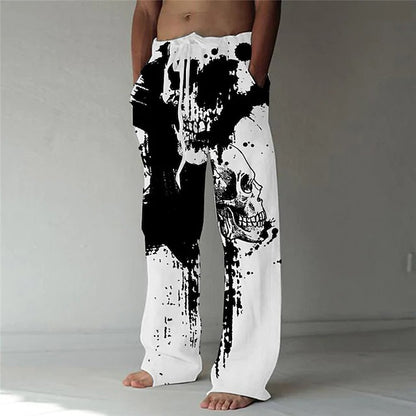 Men's Loose Straight Long Casual Pants 3D Printed Sweatpants
