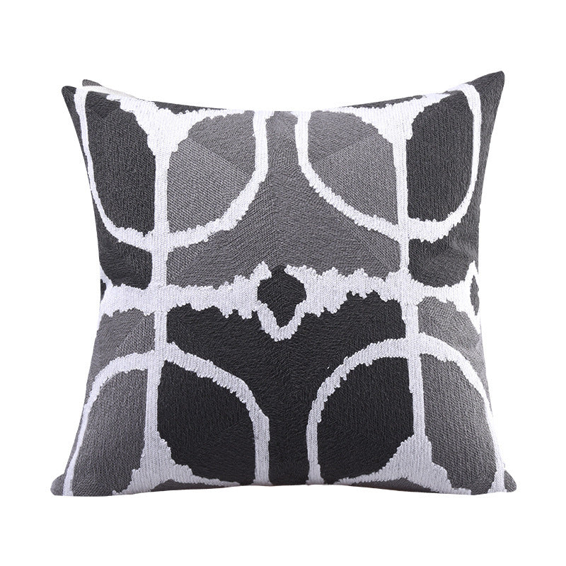 Geometric Abstract Lumbar Cushion Cover Modern Simplicity