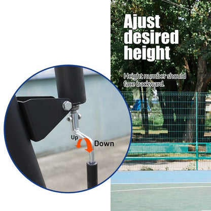 TotheCORE Basketball Stand 7.55-10.00 Ft Adjustable Portable Basketball Hoop & Goal PC Backplate, Large Base & Wheels