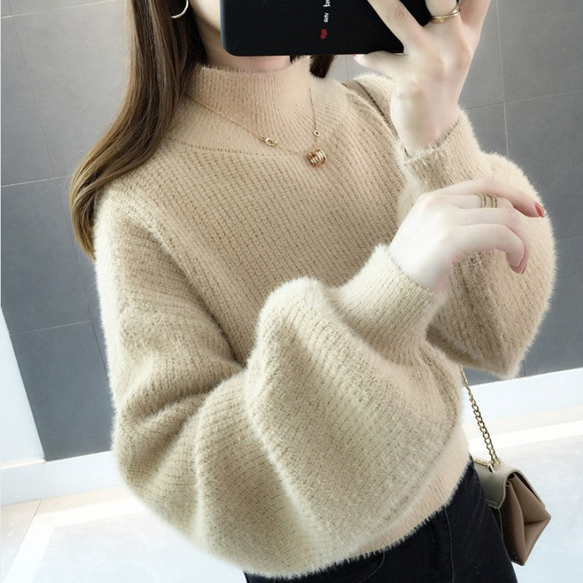Autumn And Winter Lantern Sleeves Loose Sweater