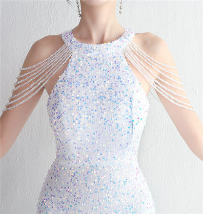 Banquet Temperament Long Backless Evening Gown Dress