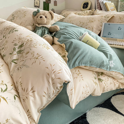 Washed Cotton Student Dormitory Bed Quilt Cover