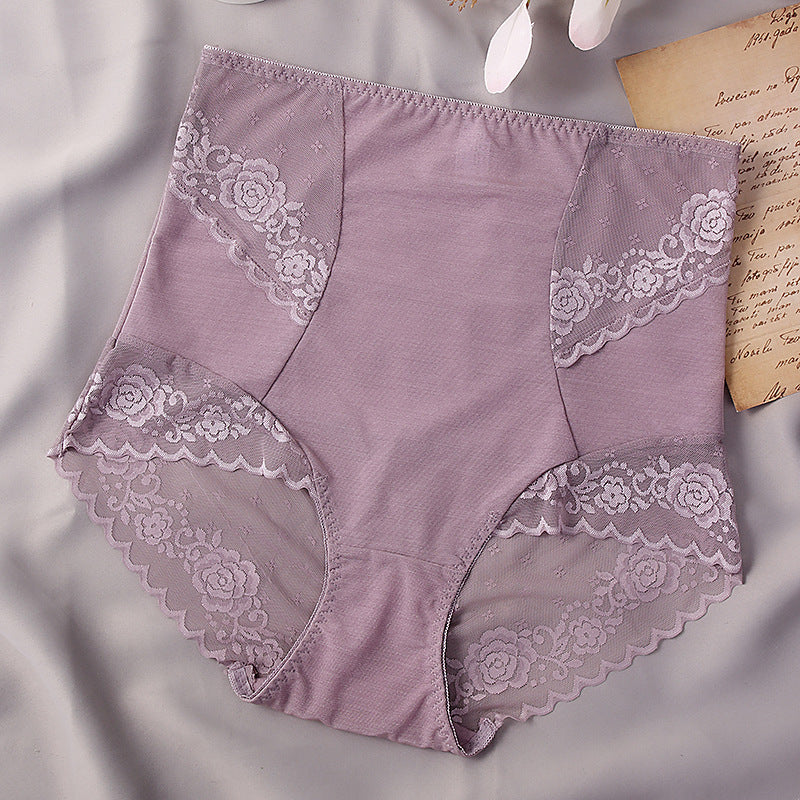 Women's Fashionable Simple Solid Color Lace High Waist Shorts