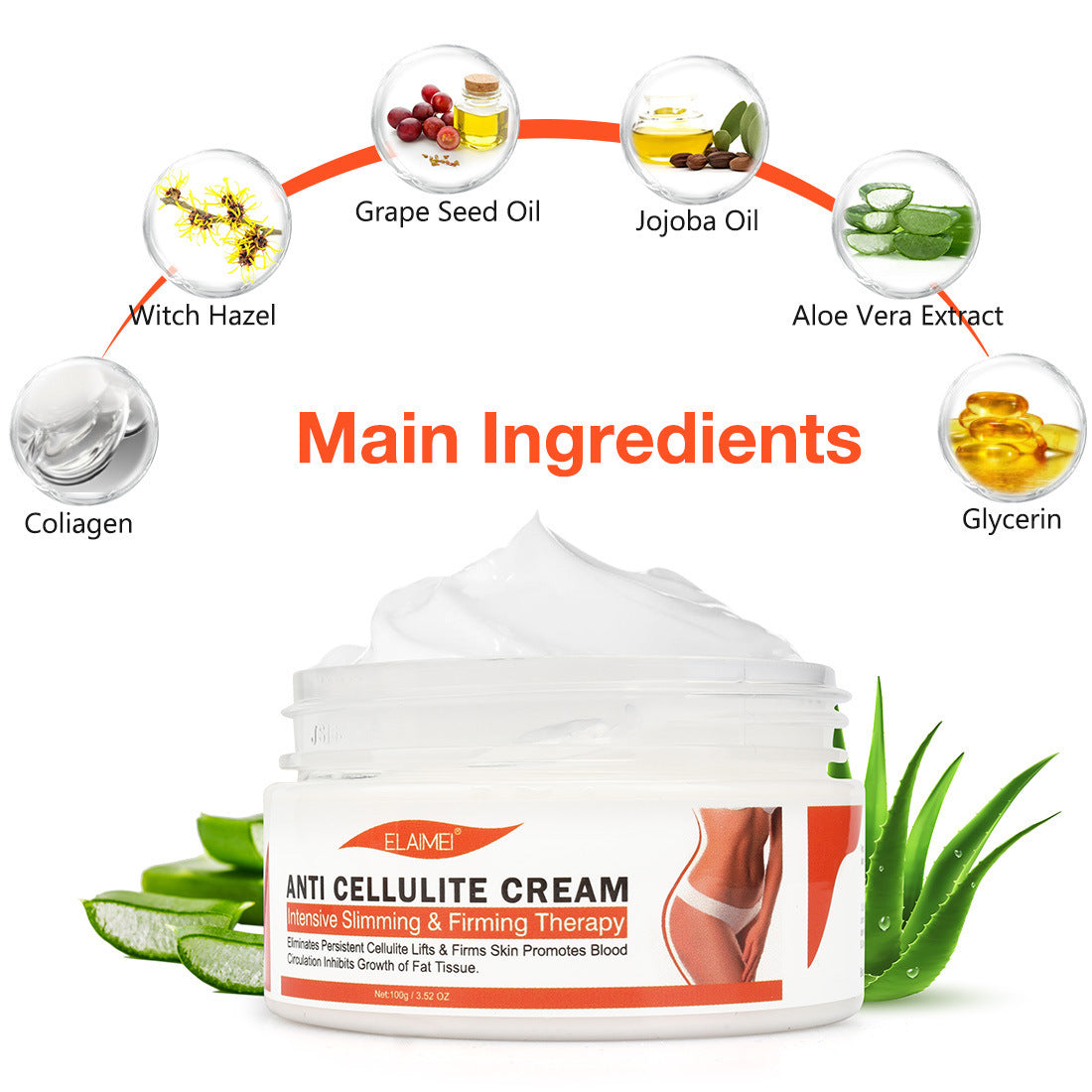 Refreshing and firming massage cream